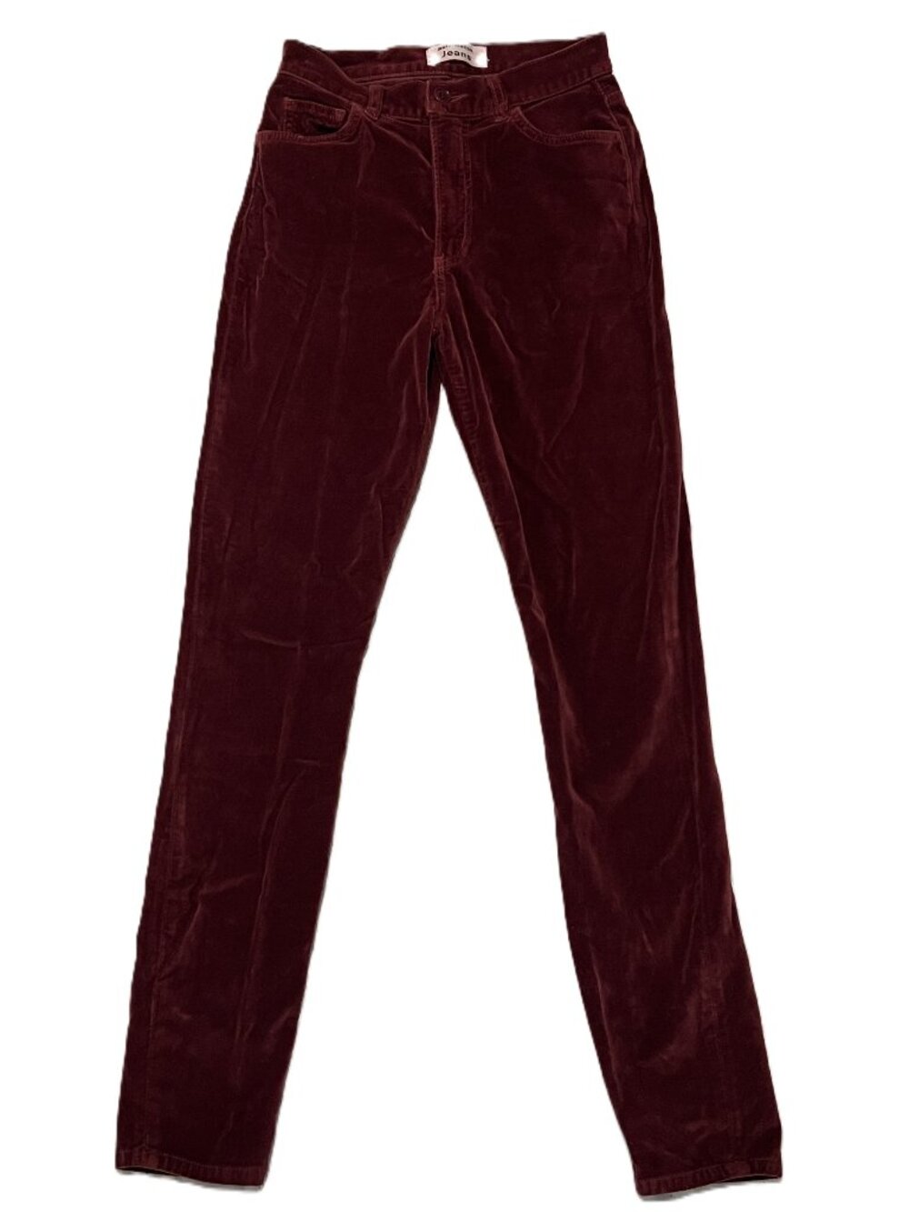 Whimsygoth Indie Boho Reformation Rebecca Pants Stretch Velvet Maroon Women's 26